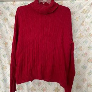 St. John’s bay L 88% cotton 12% nylon great condition red sweater